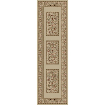 Concord Global 9 ft. 3 in. x 12 ft. 6 in. Ankara Floral Border - Ivory 62328